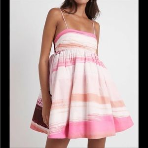 AJE - Kasbah Striped Cotton Mini Dress - SIZE M